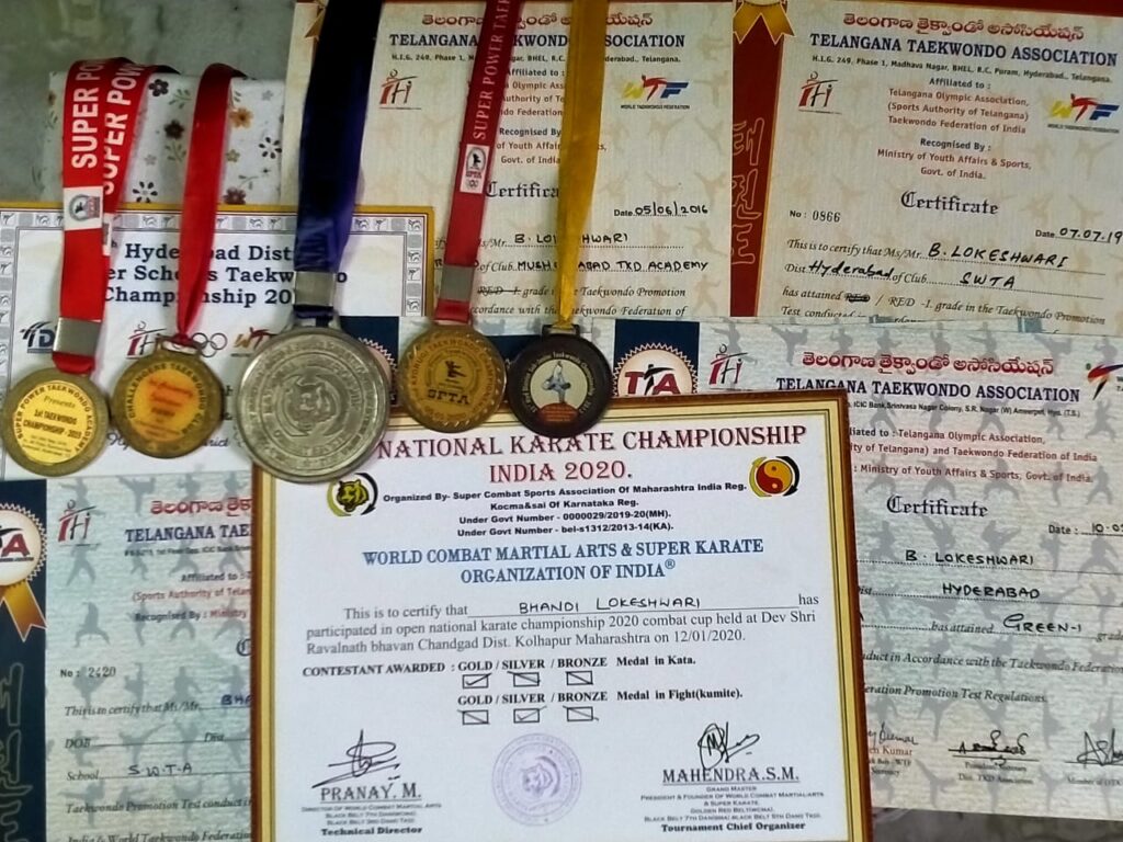 Karate & Taekwondo medals won by Kompass Junior College Students