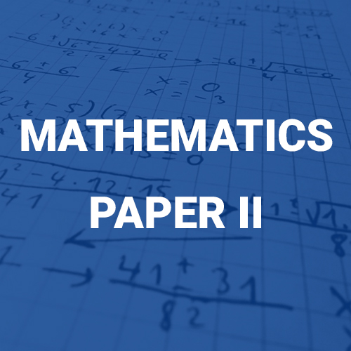 Mathematics Paper II – Kompass Junior College